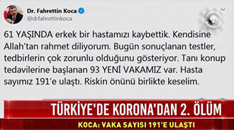 Bakan Koca'dan Son Dakika Coronavirüs Açıklaması 